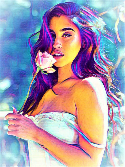Lauren Jauregui Fifth Harmony Vibrant Abstract Portrait | 02