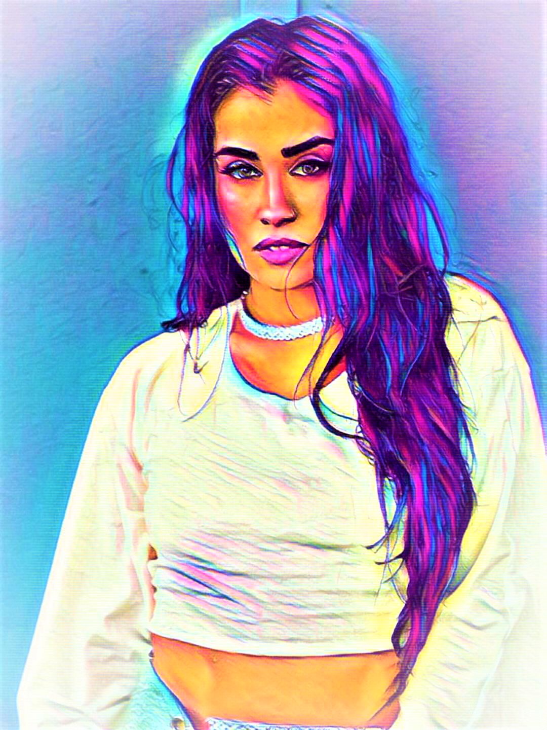 Lauren Jauregui Fifth Harmony Vibrant Abstract Portrait | 03
