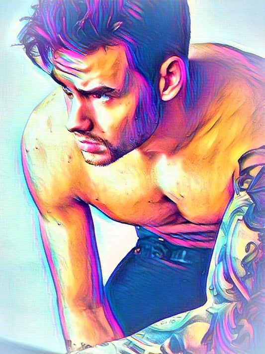 Liam Payne One Direction Vibrant Abstract Portrait | 01