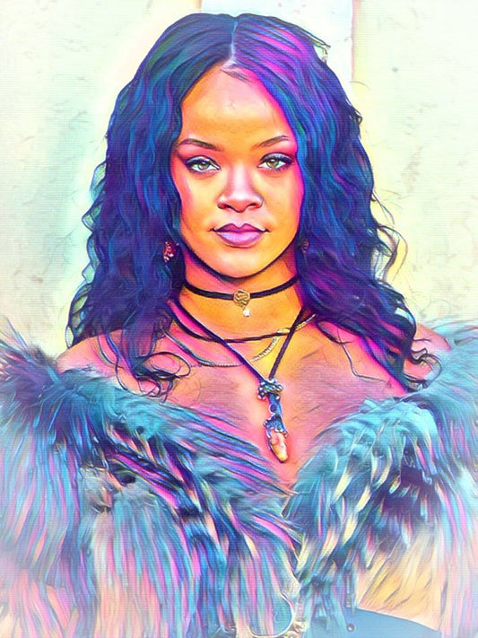 Rihanna Vibrant Abstract Portrait | 05