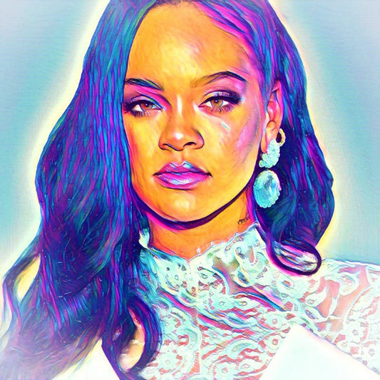 Rihanna Vibrant Abstract Portrait | 06