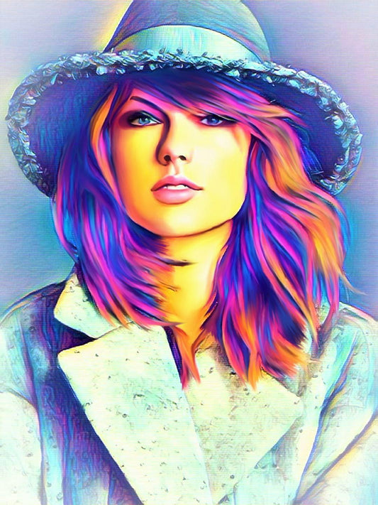 Taylor Swift Vibrant Abstract Portrait | 01