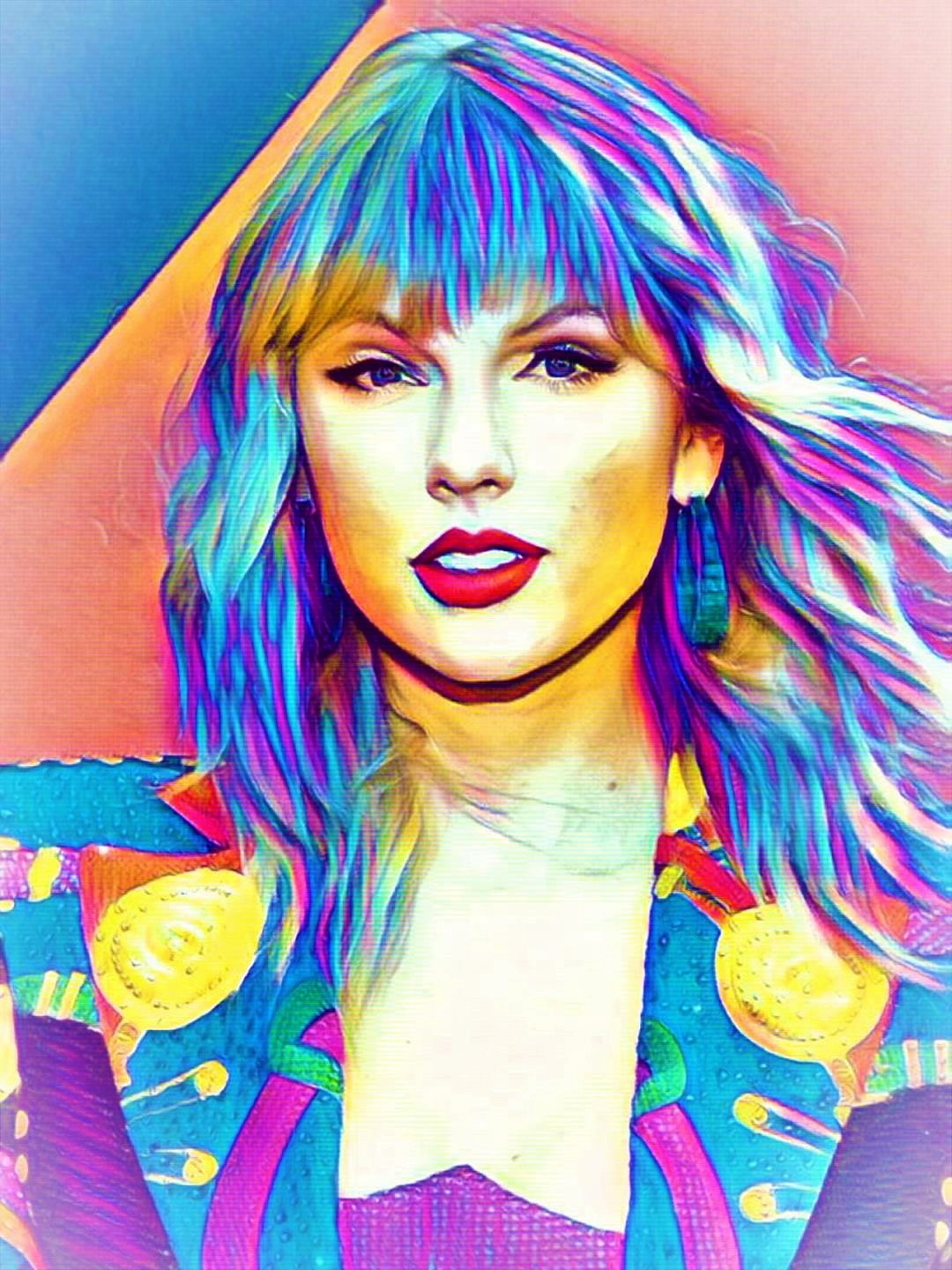 Taylor Swift Vibrant Abstract Portrait | 03
