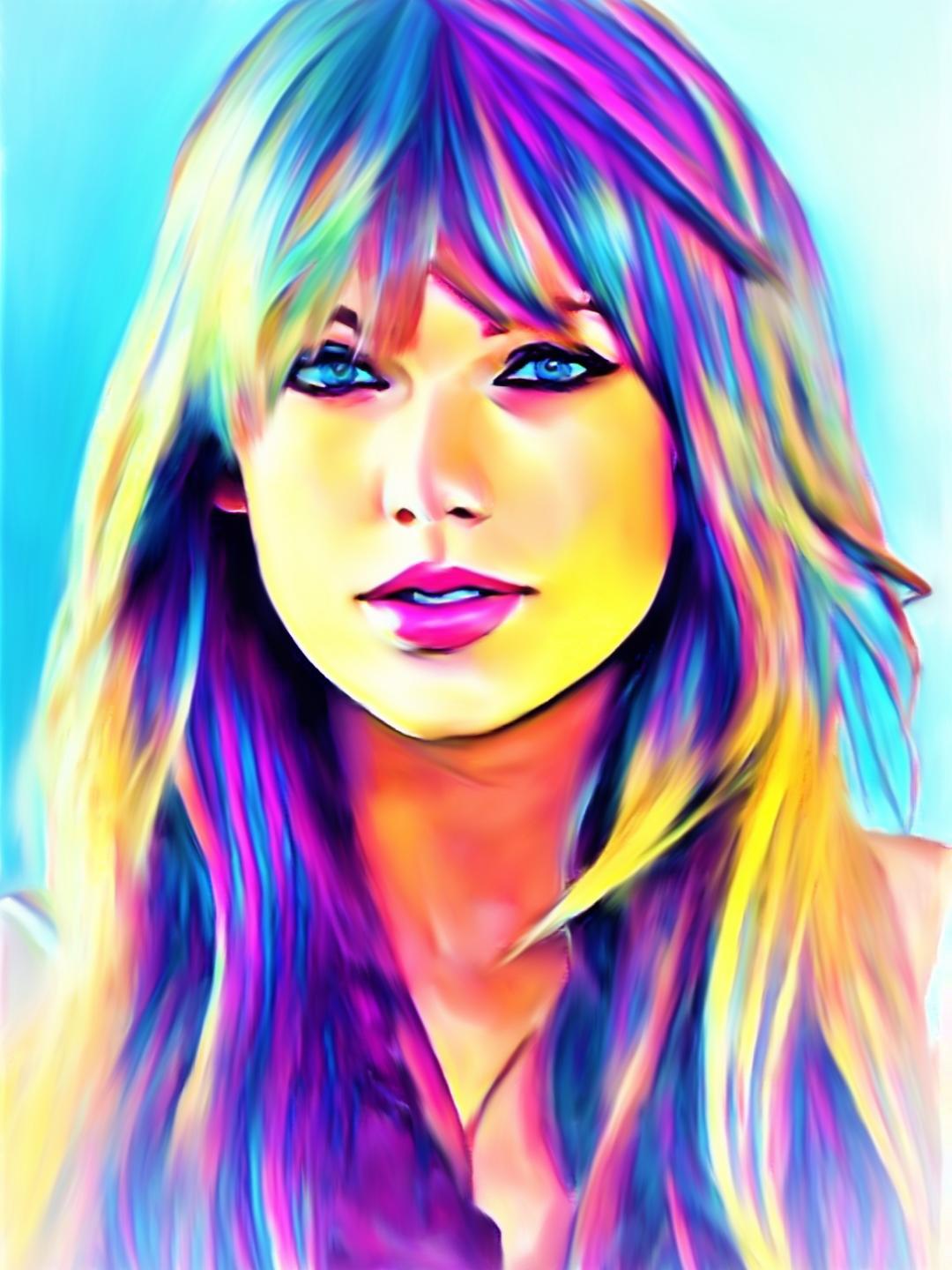 Taylor Swift Vibrant Abstract Portrait | 05