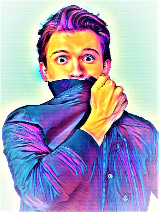 Tom Holland Vibrant Abstract Portrait | 01