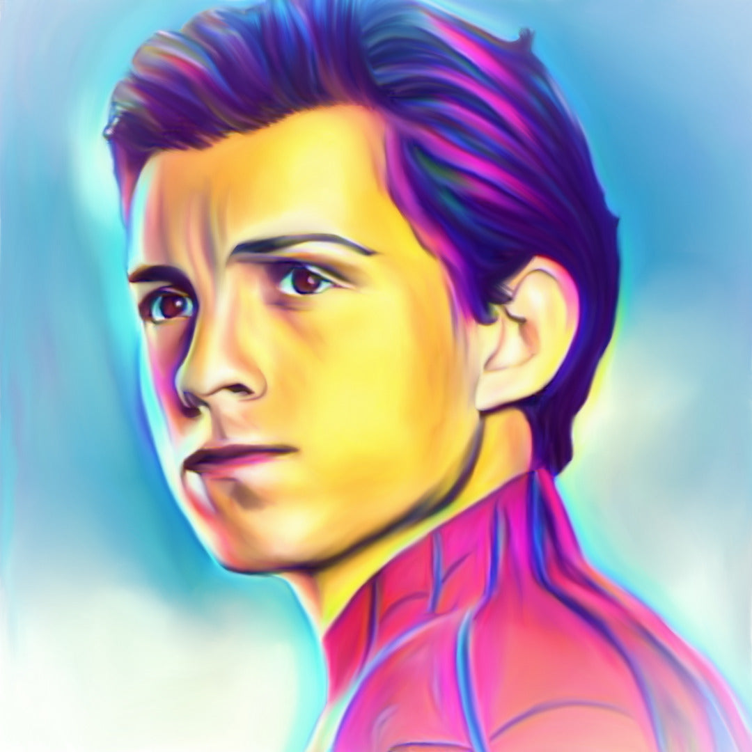 Tom Holland Vibrant Abstract Portrait | 02