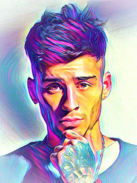 Zayn Malik One Direction Vibrant Abstract Portrait | 01