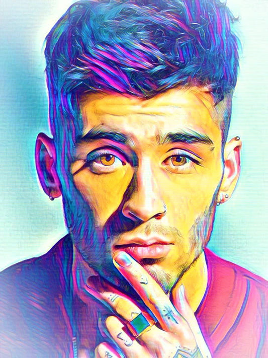 Zayn Malik One Direction Vibrant Abstract Portrait | 02